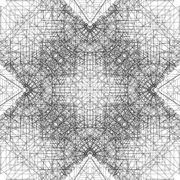 Seamless op art creative geometric pattern, ornament Stock Illustration