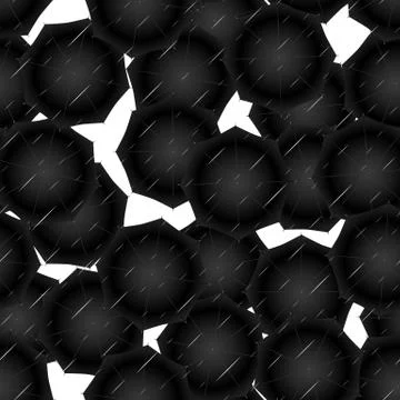 Seamless of opened umbrellas Illustrazione stock