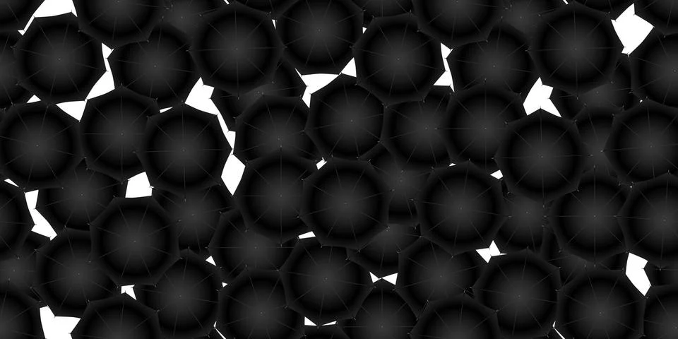 Seamless of opened umbrellas 库存插图