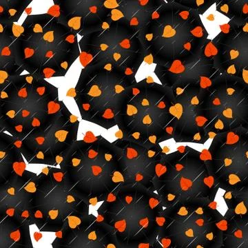 Seamless of opened umbrellas Stock Illustration