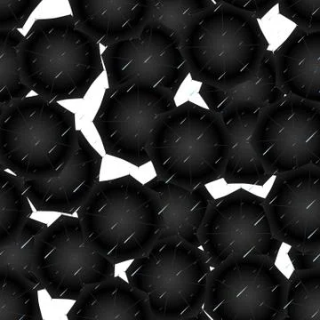 Seamless of opened umbrellas Illustrazione stock