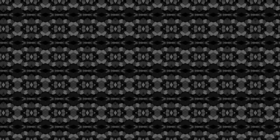 Seamless openwork texture in black and gray colors. Patterned background. Stock Illustration