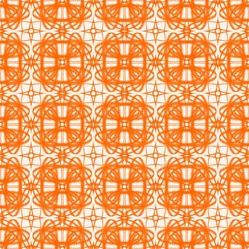 Seamless orange abstract geometric pattern background Stock Illustration