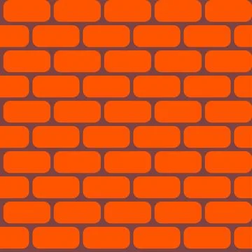 Seamless orange brick wall pattern, ideal for backgrounds, textures, or gra.. Illustrazione stock