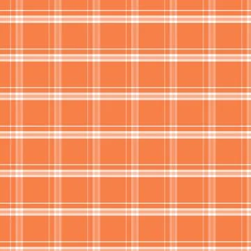 Seamless Orange Checkered Plaid Pattern for Print and Packaging 库存插图