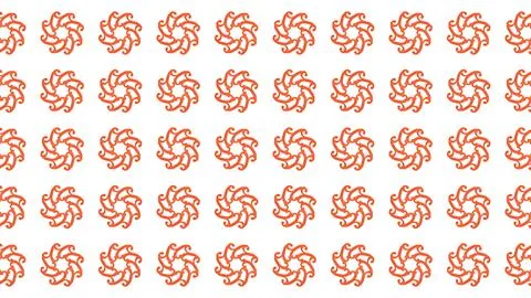 Seamless orange circular geometric pattern on a white background for textil.. Stockillustratie