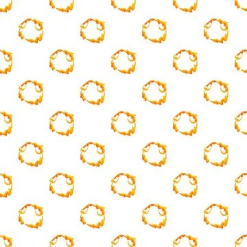 Seamless orange circular paint splash pattern background 스톡 일러스트