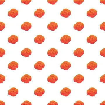 Seamless orange floral pattern creating spring texture Stockillustratie