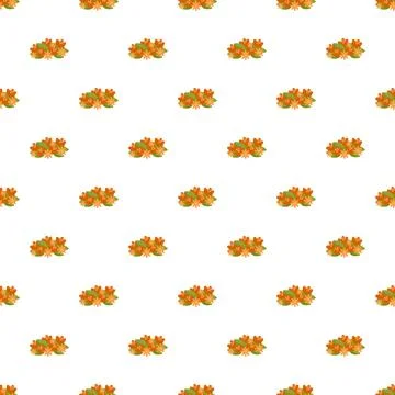 Seamless orange floral pattern creating a botanical texture Illustrazione stock