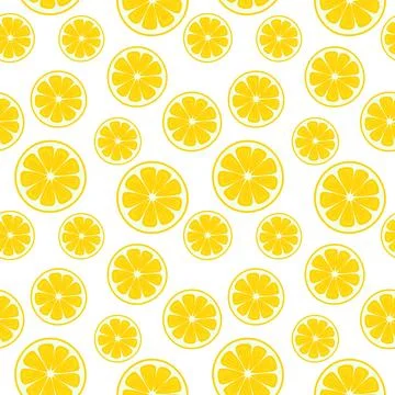 Seamless Orange Fruit Vector Pattern Stock Illustration