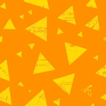 Seamless orange grunge triangle pattern Illustrazione stock