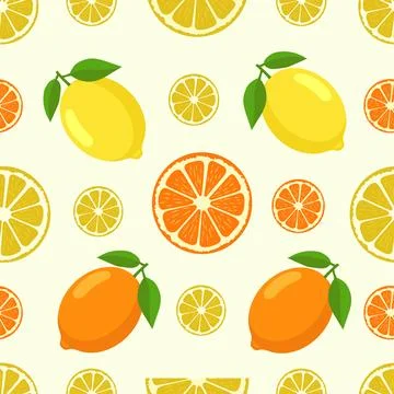 Seamless orange pattern vector illustration Stock Illustration