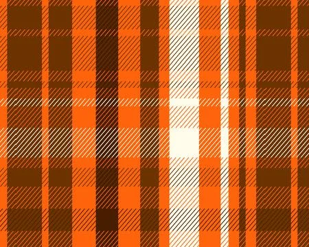Seamless Orange Plaid Pattern Background Stock Illustration