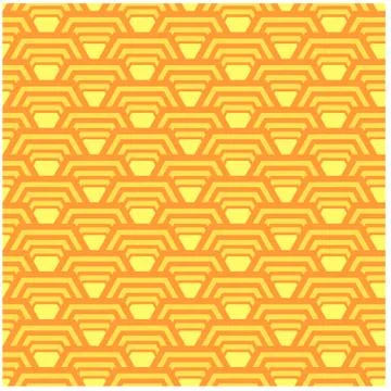 Seamless orange sun pattern heads of egyptian pharaohs or egyptian heads Stock Illustration