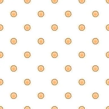 Seamless orange watercolor circles pattern on white background 스톡 일러스트