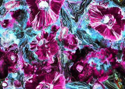 Seamless organic abstract textured pattern painted in watercolor 스톡 일러스트