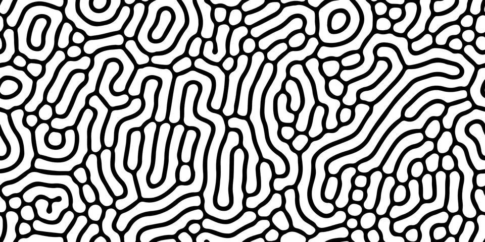 Seamless organic, biological pattern. Abstract shapes like corals. 库存插图