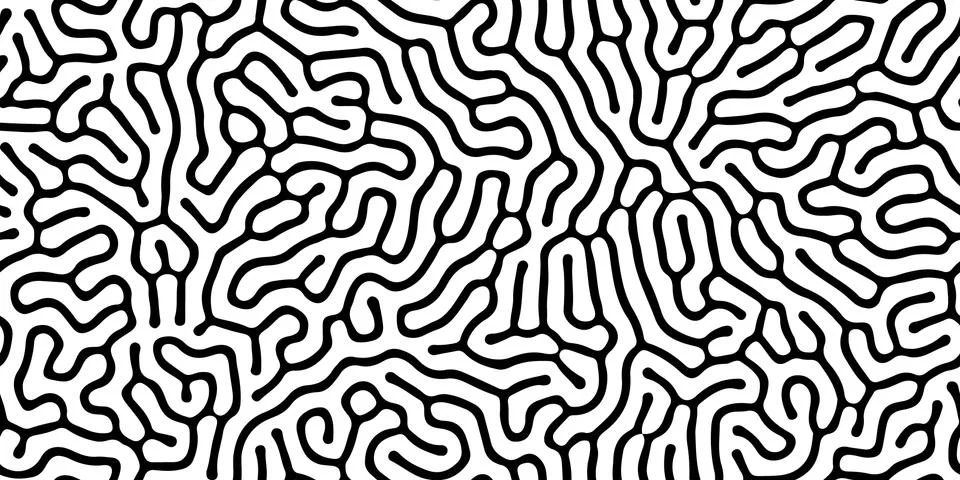 Seamless organic, biological pattern. Abstract shapes like corals. イラスト素材