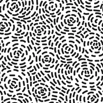 Seamless organic rounded lines pattern on white background. Vector illustration イラスト素材