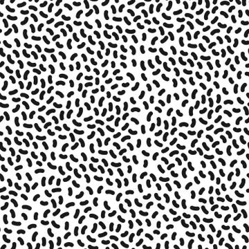 Seamless organic rounded lines pattern on white background. Vector illustration Stock Illustration