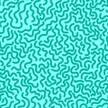 Seamless organic rounded lines pattern on white background. Vector illustration Illustrazione stock