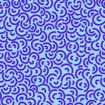 Seamless organic rounded lines pattern on white background. Vector illustration 스톡 일러스트