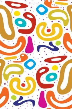 Seamless Organic Shape Pattern Stock Illustration