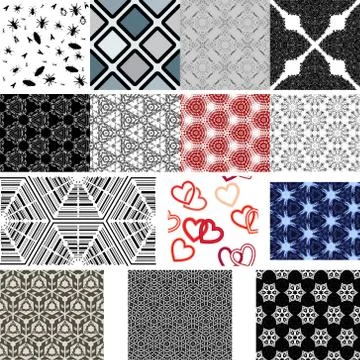 Seamless Orient Background pack of 14 Stock Illustration