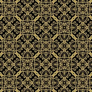 Seamless Orient Vector Background Stock Illustration