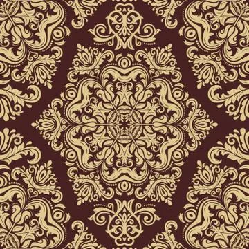 Seamless Orient Vector Background Stock Illustration
