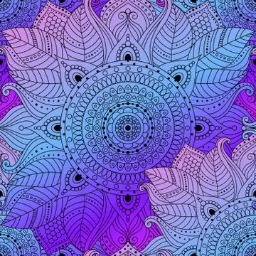 Seamless oriental arabesque floral pattern background vector Stockillustratie