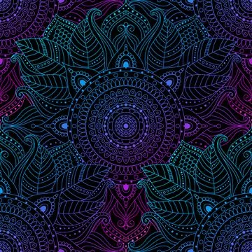 Seamless oriental arabesque pattern イラスト素材