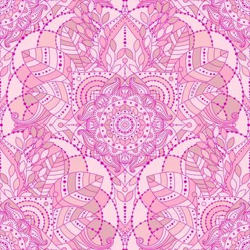Seamless oriental boho pattern Illustrazione stock