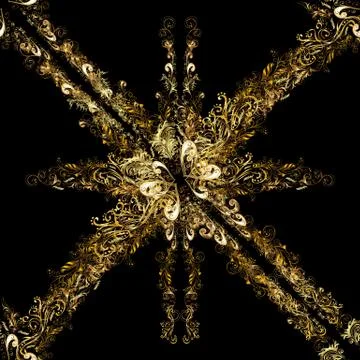 Seamless oriental classic golden pattern. Vector abstract background with golden Stock Illustration