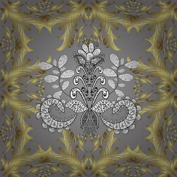 Seamless oriental classic golden pattern. Vector abstract background with repeat Stock Illustration