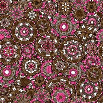 Seamless oriental ornamental pattern. Vector laced decorative background with Stockillustratie
