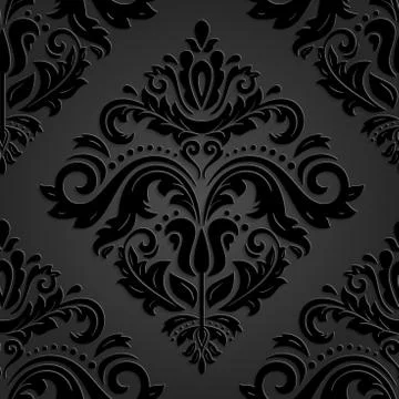 Seamless Oriental Pattern With 3D Elements 스톡 일러스트