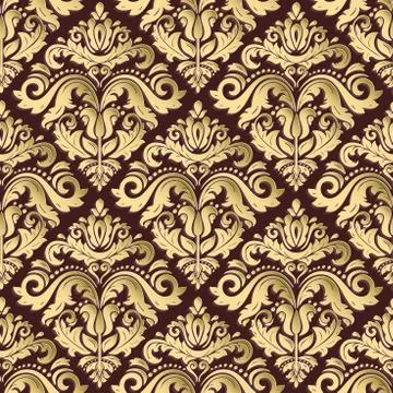 Seamless Oriental Pattern With 3D Elements Illustrazione stock