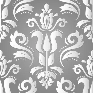 Seamless Oriental Pattern With 3D Elements Stock Illustration
