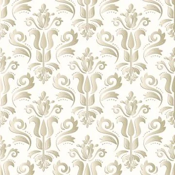 Seamless Oriental Pattern With 3D Elements Stock Illustration