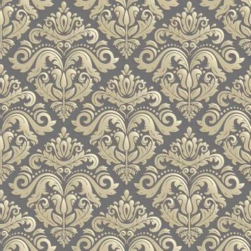 Seamless Oriental Pattern With 3D Elements Stock Illustration