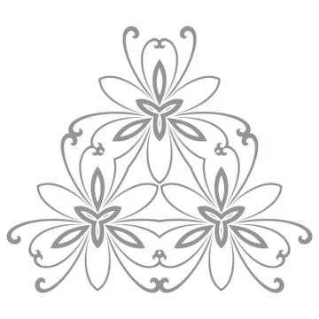 Seamless Oriental Pattern With 3D Elements Stock Illustration