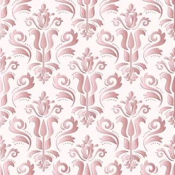 Seamless Oriental Pattern With 3D Elements 스톡 일러스트