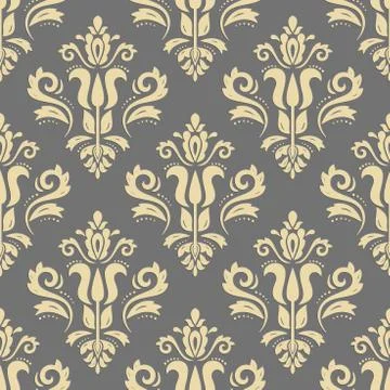 Seamless Oriental Pattern With 3D Elements 스톡 일러스트