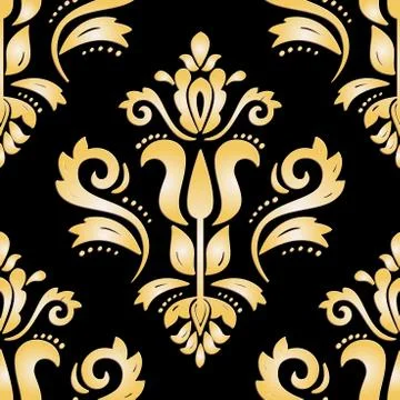 Seamless Oriental Pattern With 3D Elements Stock Illustration