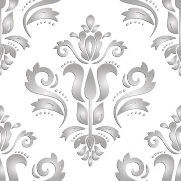 Seamless Oriental Pattern With 3D Elements Stock Illustration