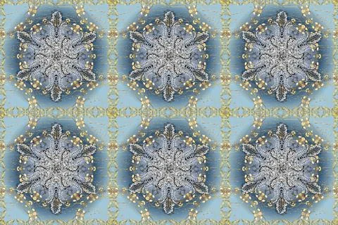 Seamless. Oriental pattern with arabesques and floral elements. Traditional clas Stock Illustration