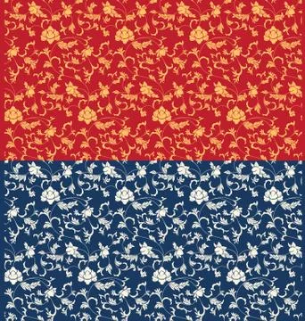 Seamless oriental pattern design Stock Illustration