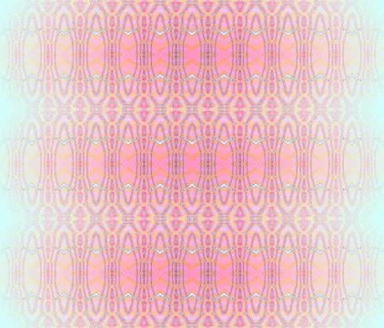Seamless oriental pattern pink turquoise Stock Illustration