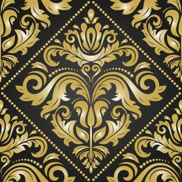 Seamless Oriental Vector Background Stock Illustration